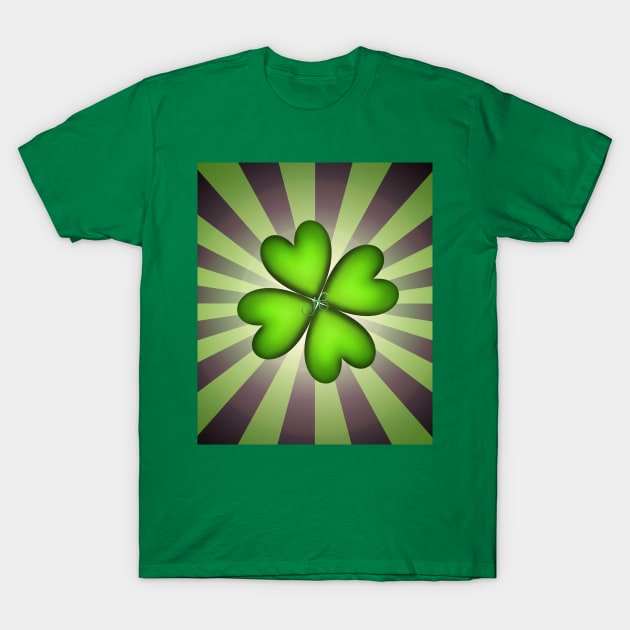 Four Leaf Clover T-Shirt by LibrosBOOKtique